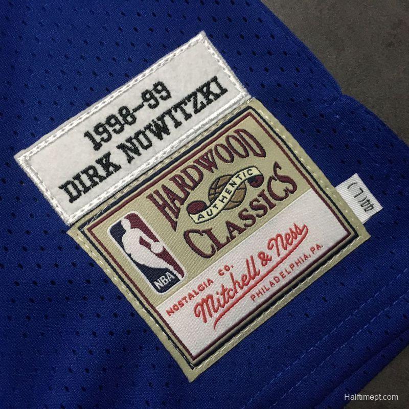 Men's Dirk Nowitzki Blue Retro Classic Team Jersey