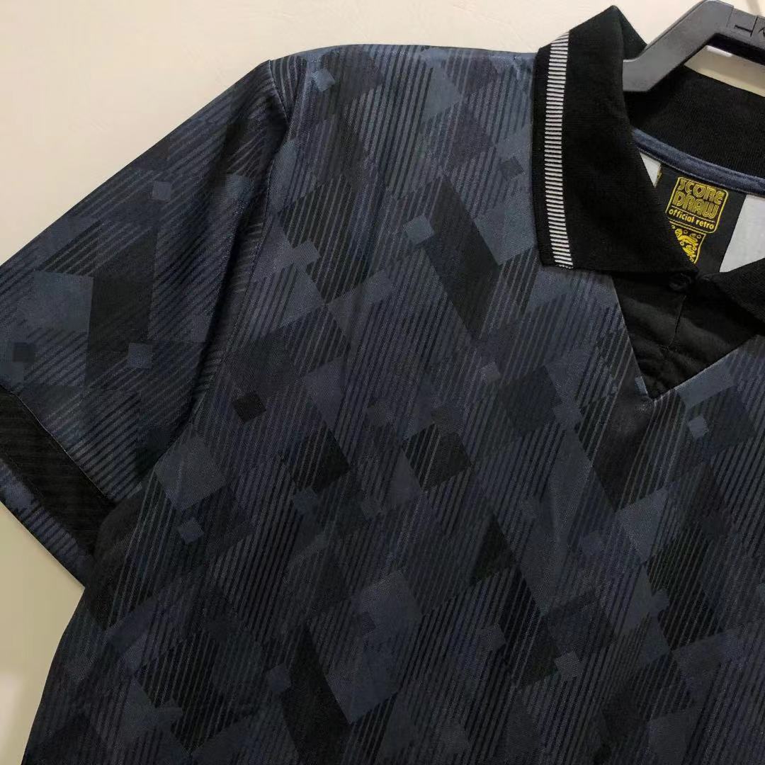 Retro 1990 England Away Black Soccer Jersey