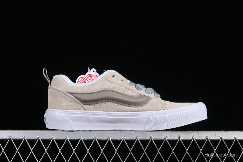 Vans Classics Knu Skool Cream Coffee Chunky Tongue Platform Sneakers - VN0009QCJD8