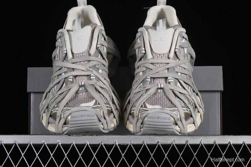 Balenciaga Phantom Sneaker 10th Generation Lace-Up Running Shoes with Transparent Heel Strap - W3XLL9191