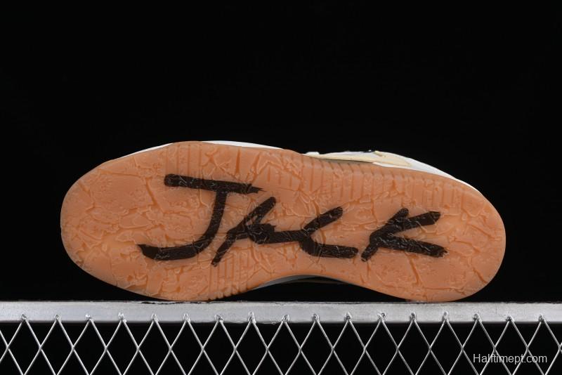 Nike Travis Scott x Jordan Cut The Check AJ1 Basketball Shoes with Velcro Design - FZ8117-100