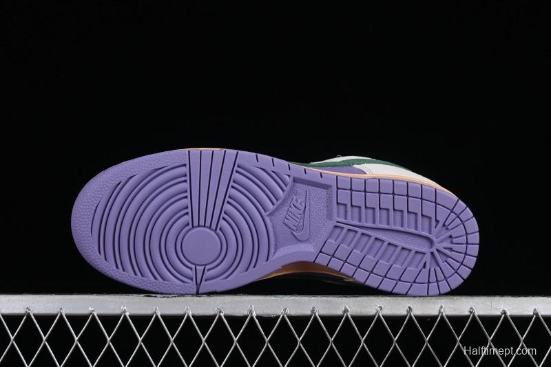 Nike SB Dunk Low Casual Skateboarding Shoes in Purple with Black Swoosh - HF5030-030