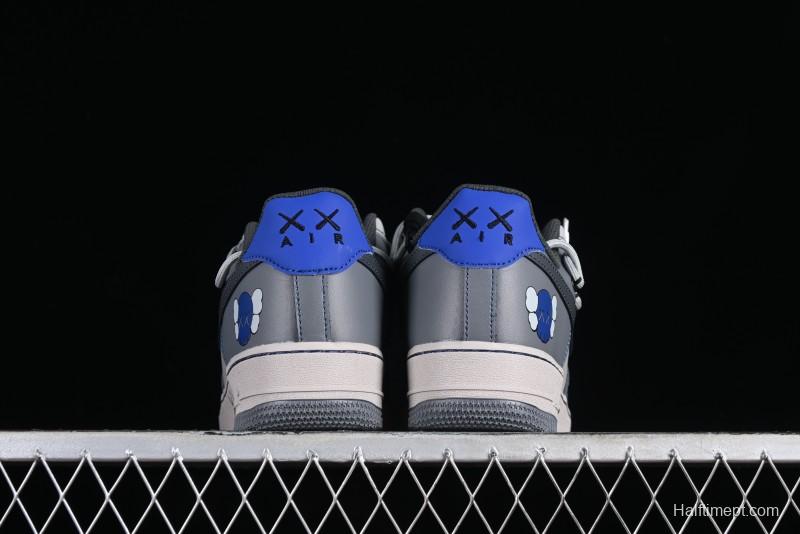 Nike Air Force 1 '07 Low Custom Strap Casual Sneakers with Kaws Collaboration - KS6869-333