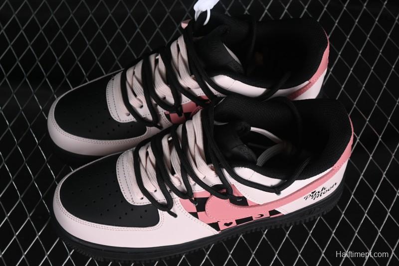 Nike Air Force 1 '07 Low Custom Anime Theme Black Sugar Heart Casual Sneakers with Lace-Up - ZH0316-012