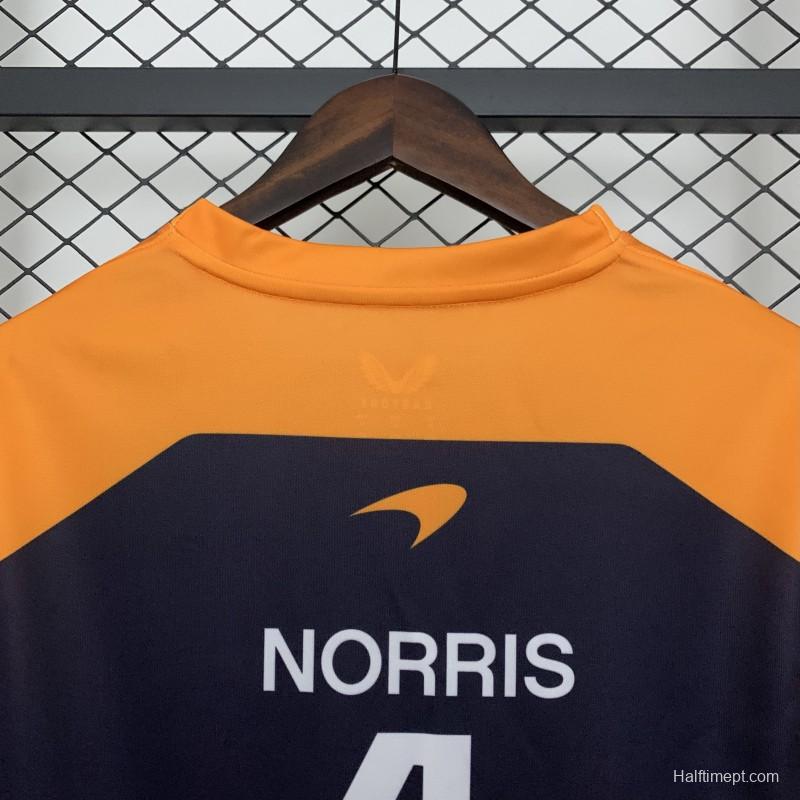 2025 F1 Formula Orange/Navy Mclaren Norris Jersey