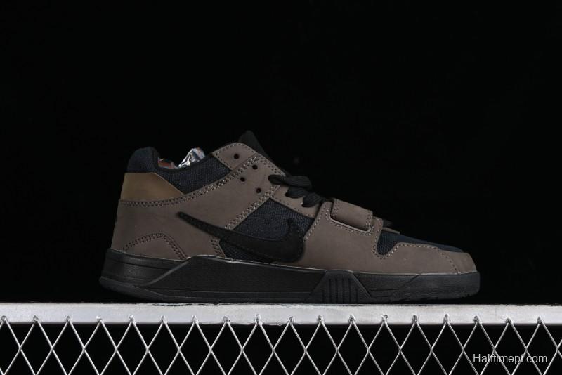Nike Travis Scott x Jordan Cut The Check AJ1 Basketball Shoes with Velcro Design - FZ8117-200
