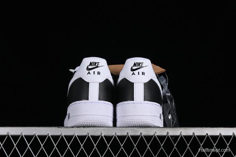 Nike Air Force 1 '07 Low Black White Broken Hook Casual Sneakers - HF9096-100
