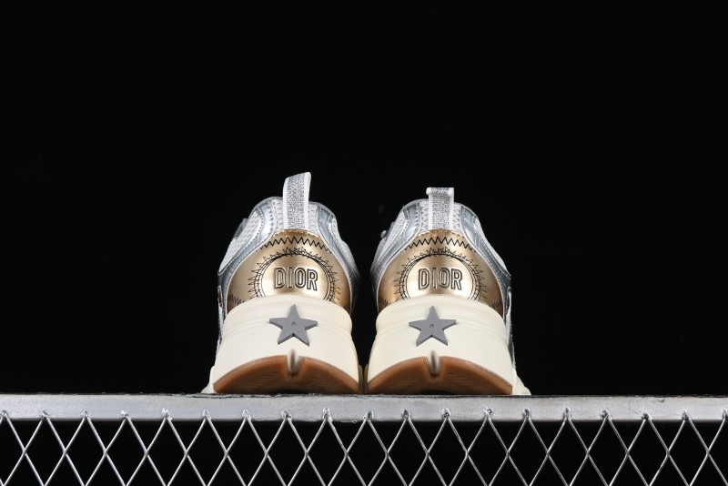Dior Chrono Round Toe Lace-Up Lifestyle Casual Running Sneakers - 49G GOLDEN