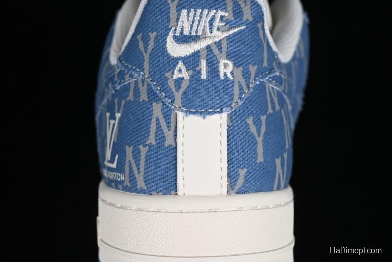 Nike Air Force 1 '07 Low LV Collaboration - Denim Double Swoosh Low-Top Casual Sneakers - HD1968-028