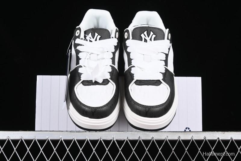 MLB NY Yankees Chunky Liner Classic Monogram Lightweight Platform Sneakers with 6cm Height Boost - 3ASXCMN4N50BKS