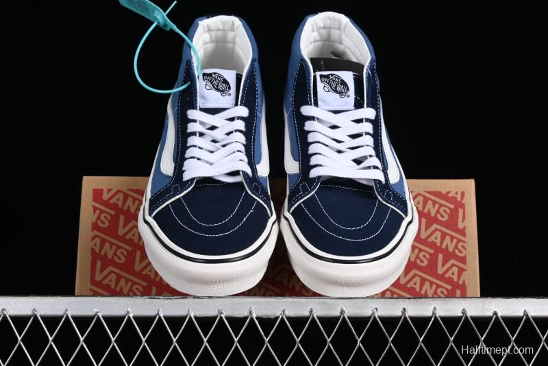 Vans Sk8-Mid Navy Blue Mid-Top Retro Classic Casual Canvas Shoes - VN0A391F5TU