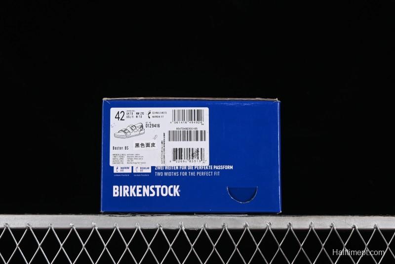 Birkenstock Birkenstock Sandals Series Black Leather with Soft Cushioning Cork Midsole - T.D4