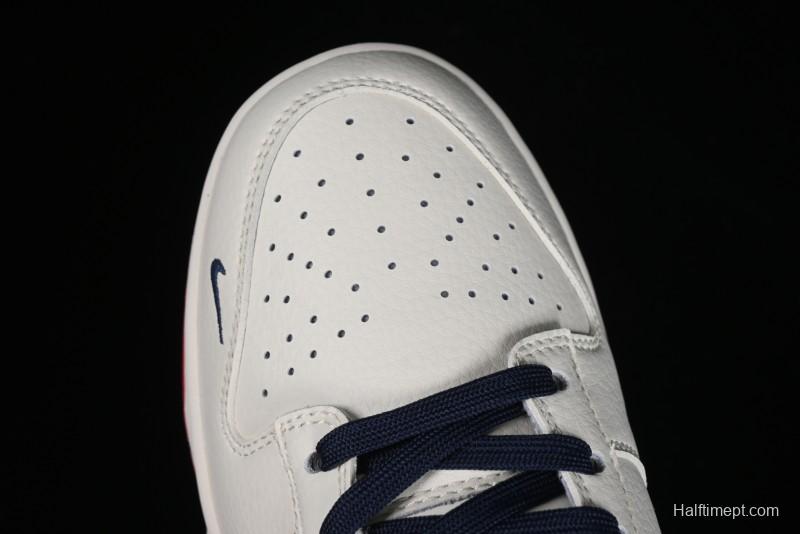 Nike SB Dunk Low LV Collaboration - Beige Red Blue Dual Color Anniversary High-End Custom Low-Top Casual Sneakers - XX2025-333