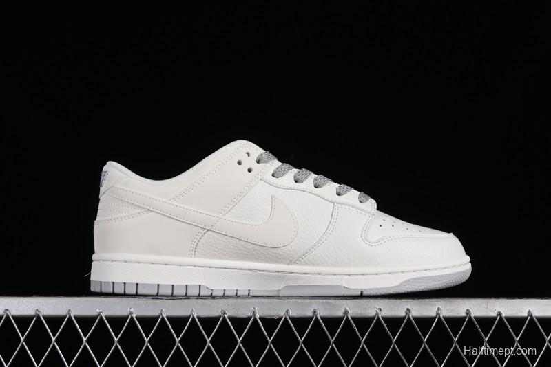 Nike SB Dunk Low Collaboration Three Swooshes Beige Black Low-Top Casual Skateboarding Shoes - NK5639-325