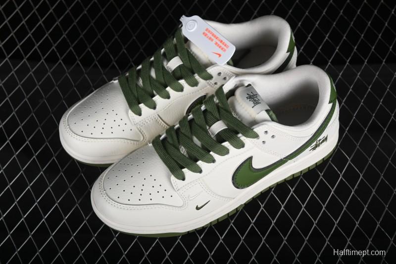 Stussy x Nike SB Dunk Low Anniversary Premium Customized Sneakers - DQ1098-381