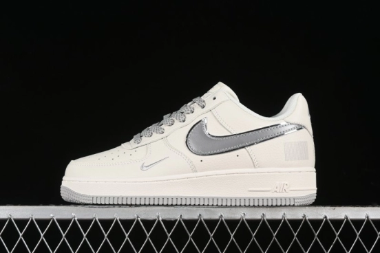 Nike Air Force 1 '07 Low QR Code Light Grey Starry Casual Sneakers - CU1836-963