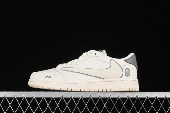 Nike Travis Scott x Fragment Design x Air Jordan 1 Low OG SP AJ1 Bape Collaboration - LJ5188-012