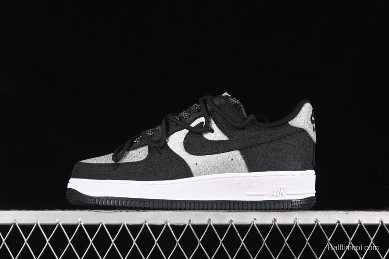 Nike Air Force 1 '07 Low Cleanfit High Street Retro Style Patchwork Starry Sky Full Diamond Lace-Up Low-Top Casual Sneakers - ZH0316-033