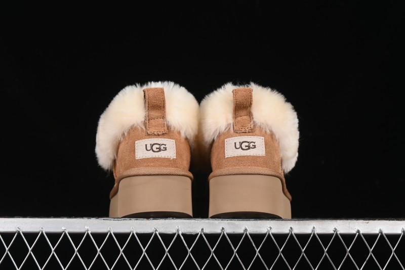 UGG Nita Platform Shearling Lined Winter Boots with Leather Upper - 1166733