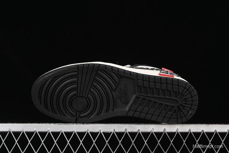 Nike Air Jordan 1 Low AJ1 Dior Collaboration - White Black Red Label Retro Basketball Shoes - SJ9950-036