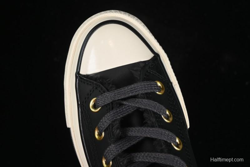 Converse Chuck 1970s Winter Waterproof Leather High-Top Sneakers with Gold Eyelets and Fleece Lining - A12444C