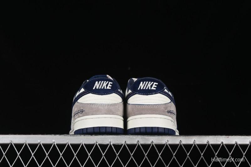 Nike SB Dunk Low UN Collaboration - Splatter Navy Swoosh Anniversary Custom Low-Top Casual Skate Shoes - DJ2024-041