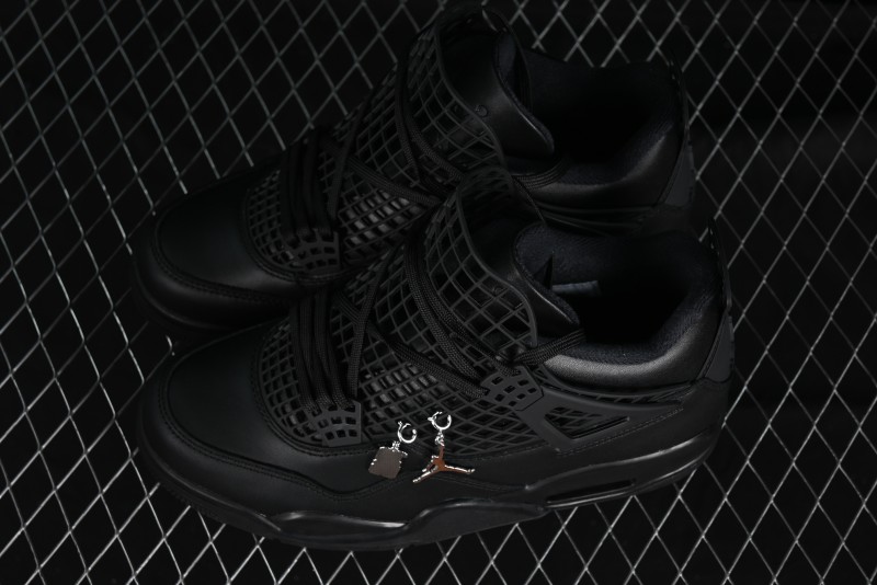 Nike Air Jordan 4 Retro Basketball Shoes with Mesh Design - FV7251-001