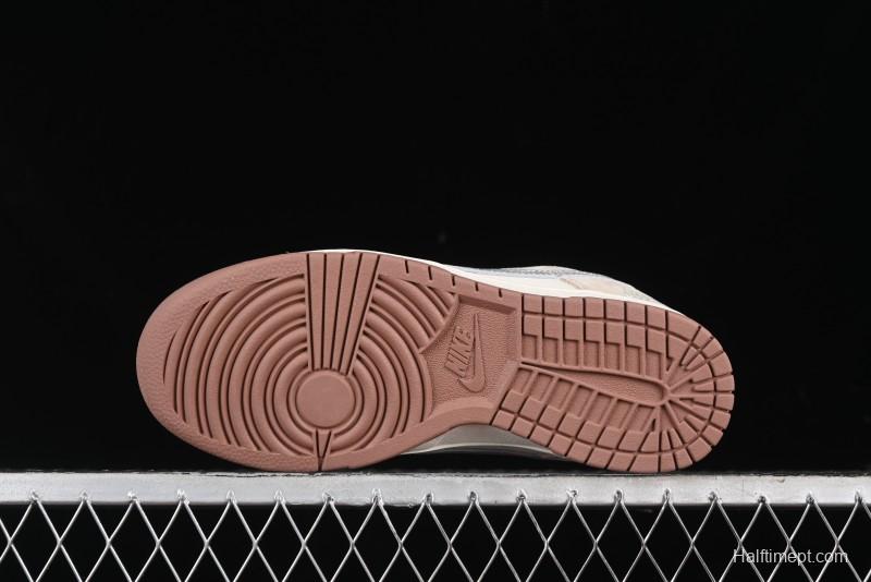 Nike SB Dunk Low UN Collaboration - Light Brown with Silver Swoosh Anniversary High-End Custom Low-Top Casual Sneakers - CF3688-013