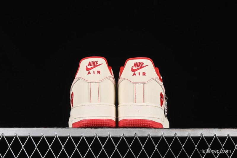 Nike Air Force 1 '07 Low Comme des Garcons Collaboration - Off-White Red Line Low-Top Casual Sneakers - KK3333-001