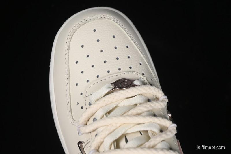 Nike Air Force 1 '07 Low Pink Deconstructed Swoosh Casual Sneakers - FC8110-181