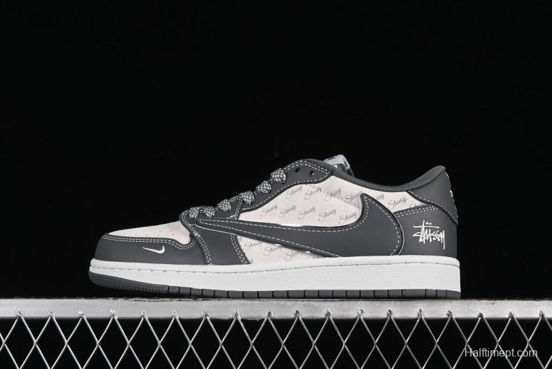 Nike Travis Scott x Fragment Design x Air Jordan 1 Low OG SP AJ1 Retro Sneakers - XZ3398-003