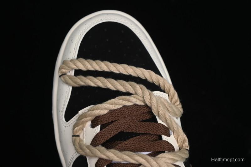 Nike Dunk Low Retro Casual Sneakers with Little Panda and Dopamine Mocha Design - DD1391-100