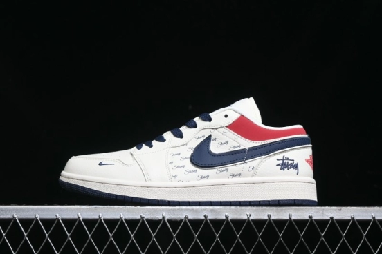 Nike Air Jordan 1 Low AJ1 Stussy Collaboration - Retro Basketball Shoes - XX3318-566