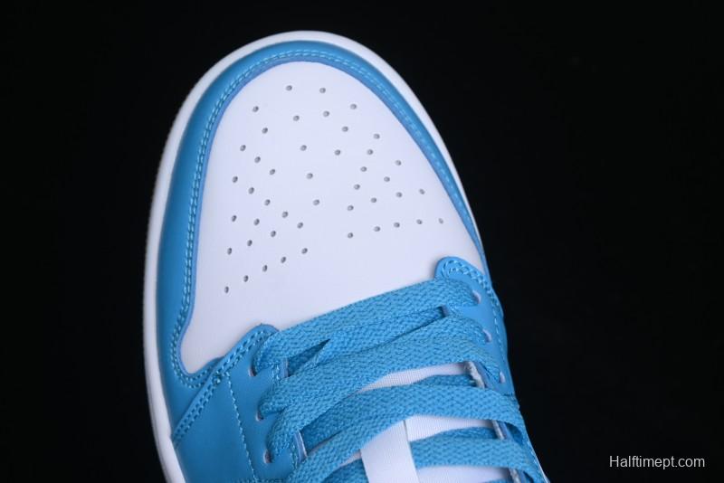 Nike Air Jordan 1 Low AJ1 White Blue Low-Top Casual Sneakers - DC0774-104