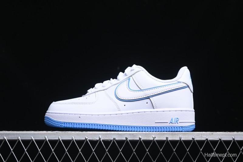 Nike Air Force 1 '07 Low Top-Grain Leather Casual Sneakers with Full-Length Air Cushion - DV0788-101