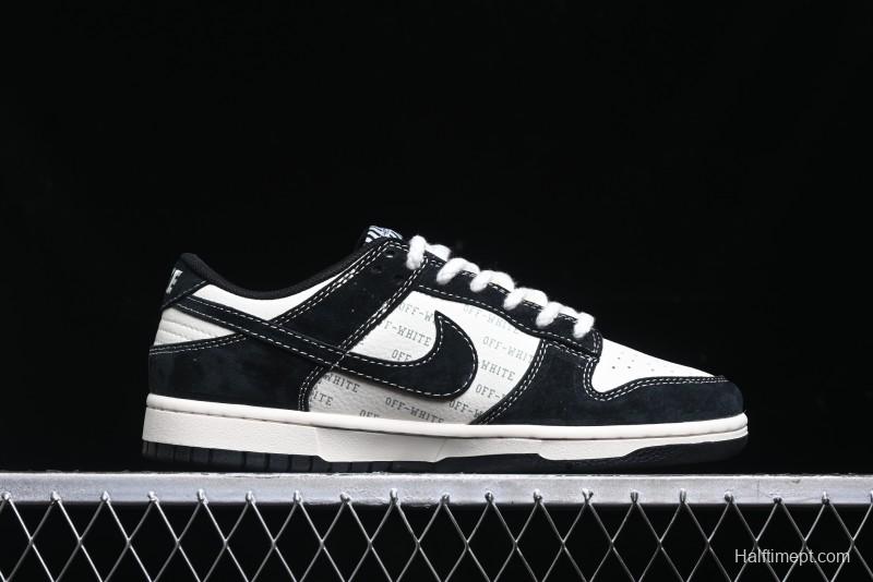Nike SB Dunk Low Off-White Collaboration - Anniversary High-End Custom Low-Top Casual Skate Shoes - YX5066-211