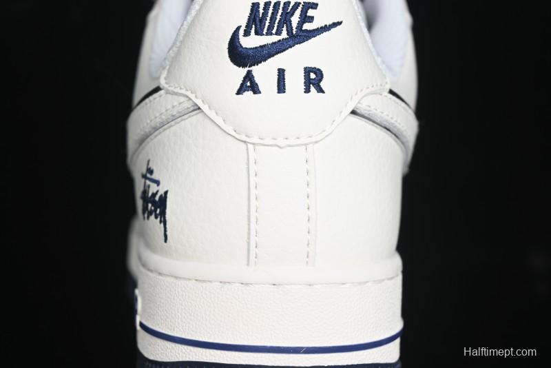 Nike Air Force 1 '07 Low Stussy Collaboration - White Black Sneakers - XZ6188-728