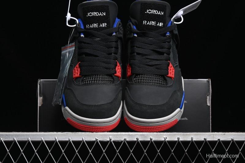 Nike Air Jordan 4 Retro Sneakers in Black, Blue and Neutral Grey - FV5029-003