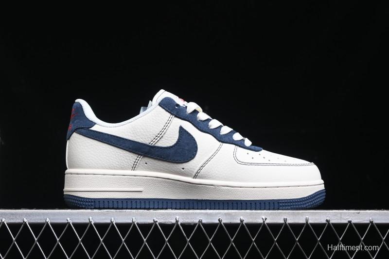 Nike Air Force 1 '07 Low Supreme Collaboration - Light Blue Suede Swoosh Casual Sneakers - XZ3328-669