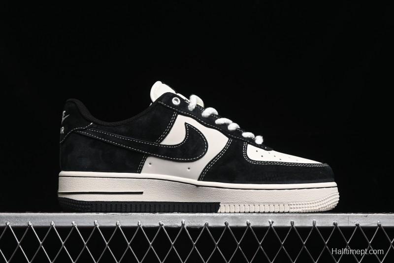 Nike Air Force 1 '07 Low Stussy Collaboration - Black/Red Label Low-Top Casual Sneakers - SJ6698-008