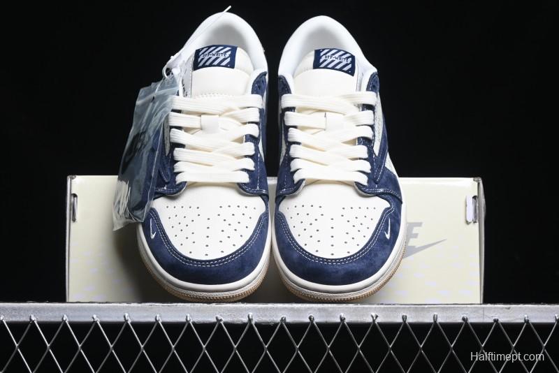 Nike Travis Scott x Fragment Design x Air Jordan 1 Low OG SP AJ1 Retro Sneakers - SJ2068-110