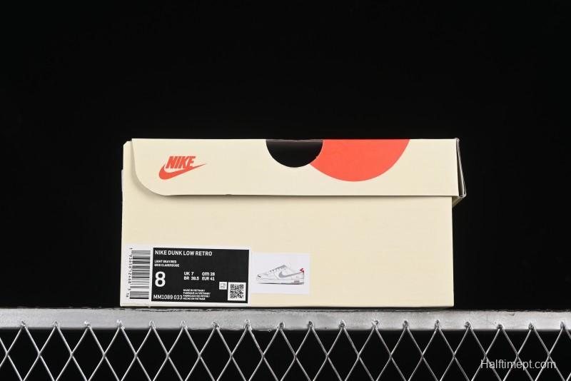 Nike SB Dunk Low Stussy Collaboration - Embroidered Grey Swoosh Anniversary Custom Low-Top Casual Sneakers - MM1089-033