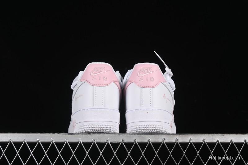 Nike Air Force 1 '07 Low Custom Spray Cherry Blossom Story Low-Top Casual Sneakers - ZH0316-052