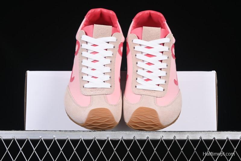 Loewe Ballet Runner 2.0 Sneakers Retro Style Lightweight Casual Sports Shoes - Pink Rose