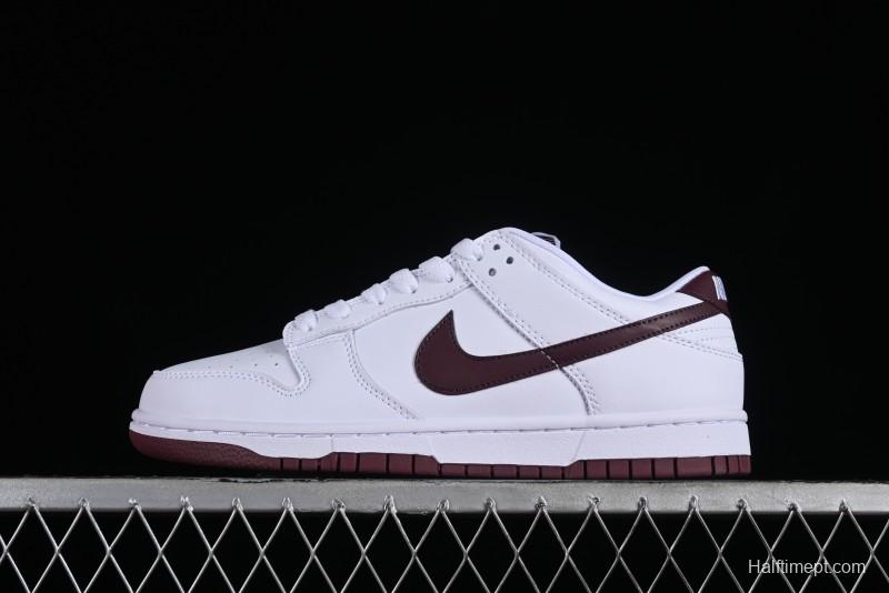 Nike SB Dunk Low White Red Colorway Low-Top Casual Skateboarding Shoes - DV0831-102