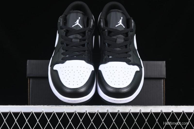 Nike Air Jordan 1 Low Retro Basketball Shoes in Black and White - 553558-043