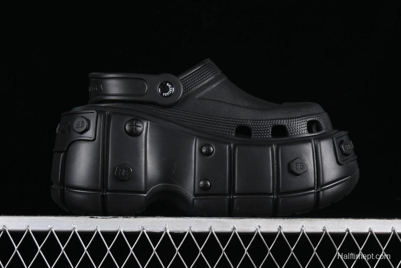 Balenciaga Hardcrocs Slide EVA Round-Toe Ultra Thick Sole Clog Sandals - W1S8N1010