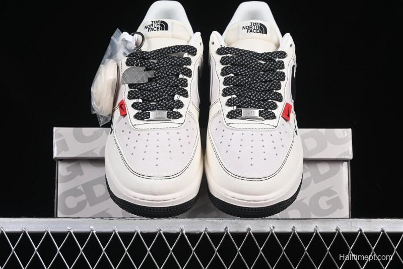 Nike Air Force 1'07 Low The North Face Collaboration Beige Black Red Label Casual Sneakers - BB7518-010