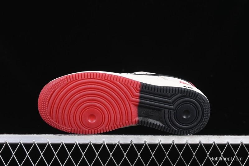 Nike Air Force 1 '07 Low Supreme Snake Year Limited Edition Black Snake Swoosh Low-Top Casual Sneakers - HH7518-033