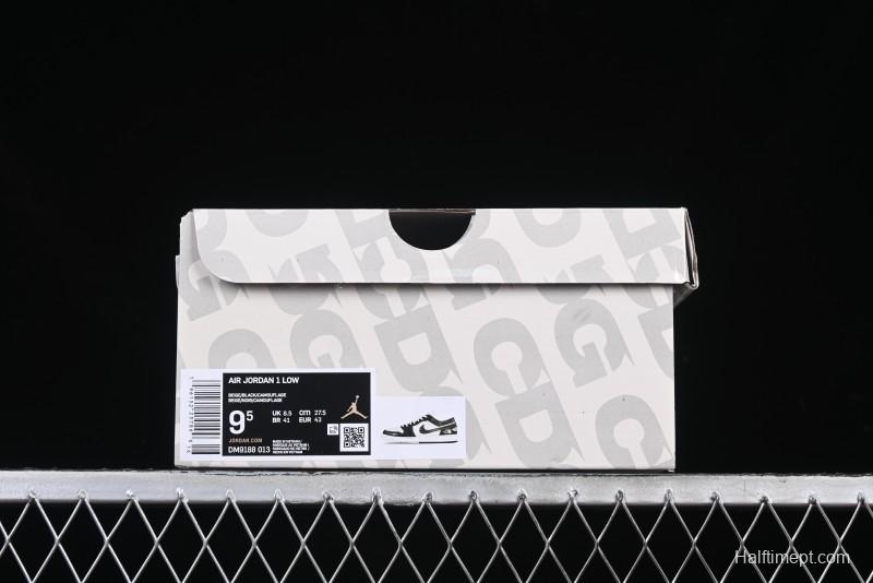 Nike Air Jordan 1 Low AJ1 The North Face Collaboration Dark Camouflage Custom High-End Retro Basketball Shoes - DM9188-013